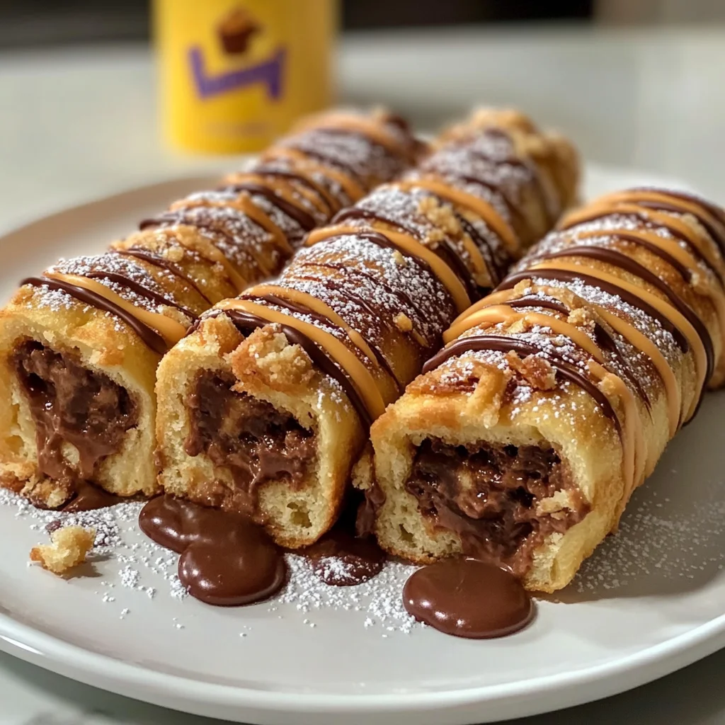 Pain Perdu Roulé au Beurre de Cacahuète